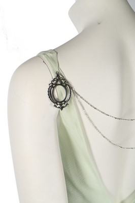 Lot 280 - A John Galliano pale mint-green chiffon...