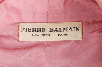 Lot 89 - A Pierre Balmain red grosgrain silk dress, early 1950s