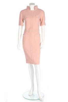 Lot 43 - A Chanel pale pink wool crdress, 2000s,...