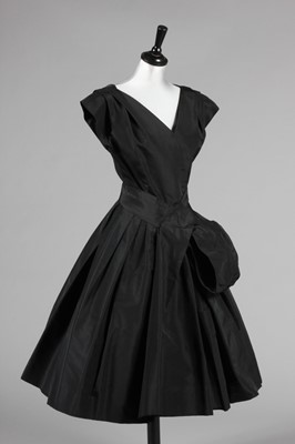 Lot 251 - A good Christian Dior New York black faille...