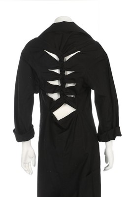 Lot 294 - A Yohji Yamamoto black cotton jumpsuit, 1990s,...