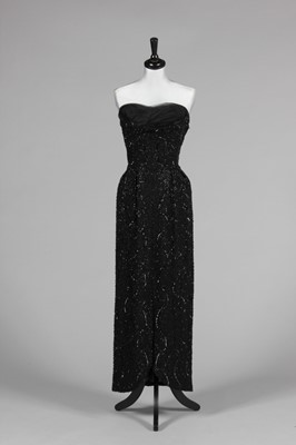 Lot 281 - A Ceil Chapman black sequined and beaded...