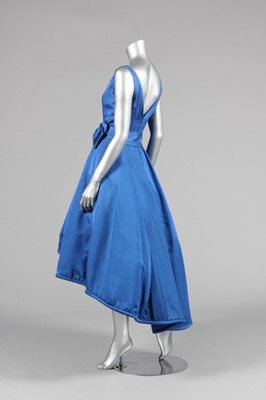 Lot 286 - A blue/green silk ball gown, probably Jacques...