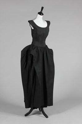 Lot 295 - A Ceil Chapman black faille evening gown with...