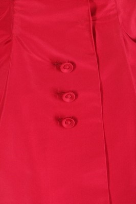 Lot 74 - A Carven couture raspberry-pink faille...