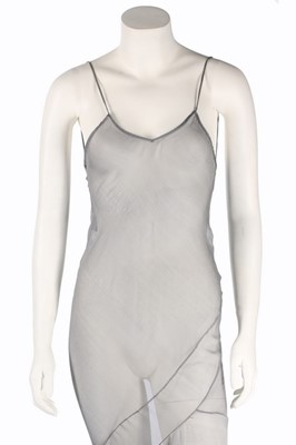 Lot 289 - A John Galliano bias-cut silver silk...