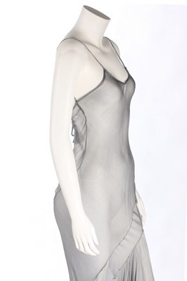 Lot 289 - A John Galliano bias-cut silver silk...