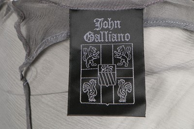 Lot 289 - A John Galliano bias-cut silver silk...