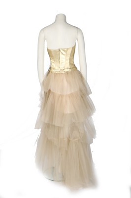 Lot 257 - A Thierry Mugler gold-coloured leather corset...