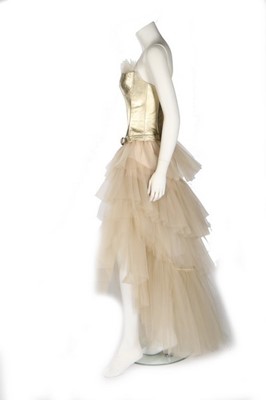 Lot 257 - A Thierry Mugler gold-coloured leather corset...