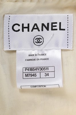 Lot 44 - A Chanel ivory tweed shift dress, 2000s,...