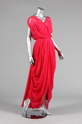 Lot 317 - A Helen Rose deep fuchsia-pink chiffon...