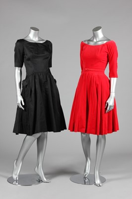 Lot 322 - Two Suzy Perette cocktail dresses, 1950s,...