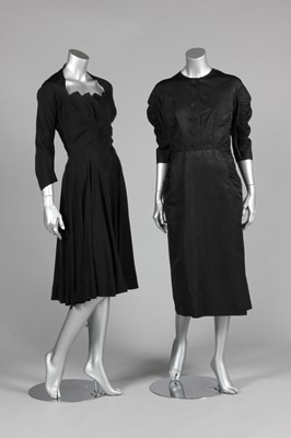 Lot 326 - Three little black dresses, late 40s-50s,...