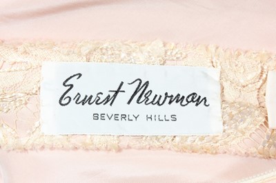 Lot 337 - An Ernest Newman champagne silk and lace...