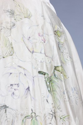 Lot 337 - An Ernest Newman champagne silk and lace...