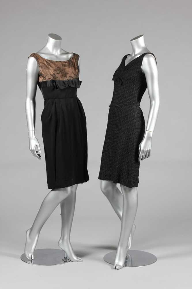 Lot 338 - Four little black dresses, late 50s-early 60s,...