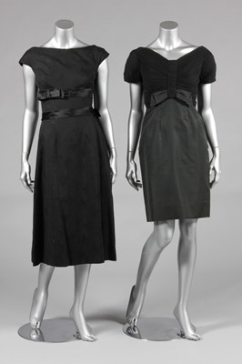 Lot 338 - Four little black dresses, late 50s-early 60s,...