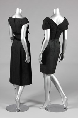 Lot 338 - Four little black dresses, late 50s-early 60s,...