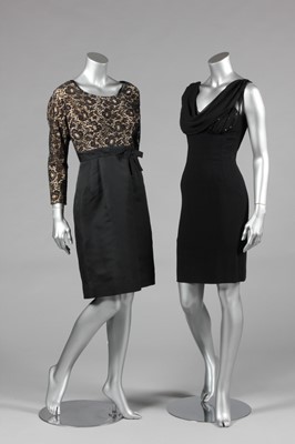 Lot 340 - Little black dresses, late 50s-early 60s,...