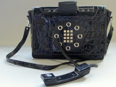 Lot 355 - A Dallas Handbags black vinyl mock croc...