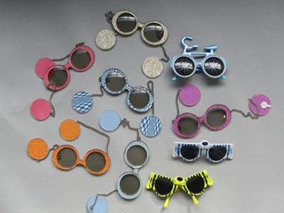 Lot 356 - A good group JE-DOL 1960s novelty sunglasses,...