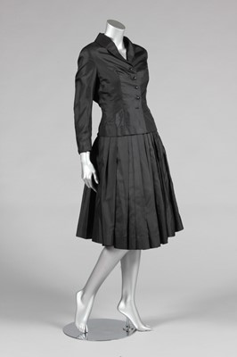 Lot 362 - A Christian Dior black silk faille ensemble,...