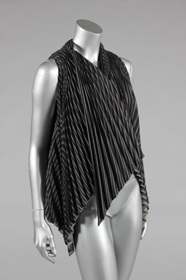 Lot 369 - An Issey Miyake striped and pleated polyester...