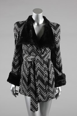 Lot 370 - A Biba tapestry weave jersey jacket with black...