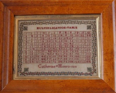 Lot 549 - A rare multiplication-table sampler by...