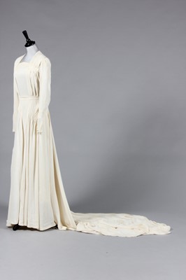 Lot 426 - A pale pink silk charmeuse evening/bridal gown,...