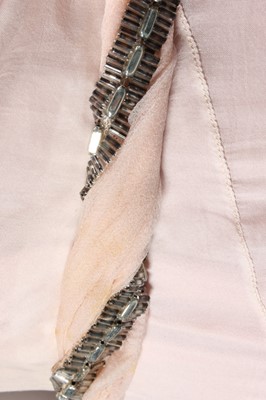 Lot 426 - A pale pink silk charmeuse evening/bridal gown,...