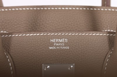 Lot 55 - An Hermès étoupe togo leather Birkin 30, 2016,...