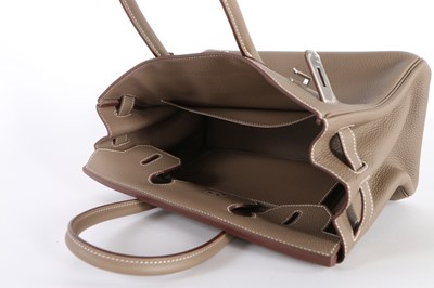 Lot 55 - An Hermès étoupe togo leather Birkin 30, 2016,...