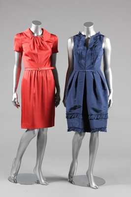 Lot 447 - Two Oscar de la Renta cocktail dresses, both...