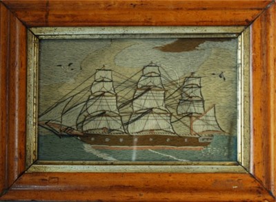 Lot 553 - A sailor's woolwork, English, circa 1860,...