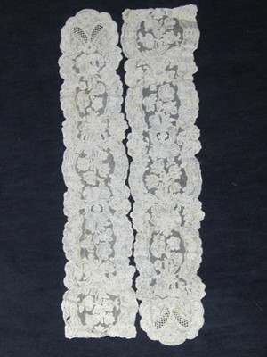 Lot 500 - A pair of un-joined Brussels lappets circa...