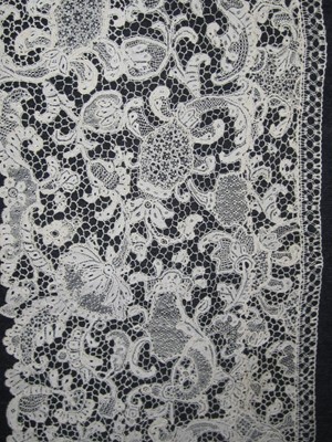 Lot 507 - A fine length of Point de France lace, circa...