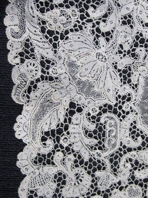 Lot 507 - A fine length of Point de France lace, circa...