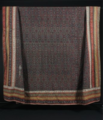 Lot 534 - A termeh bed cover or shawl, Persian, mid 19th...