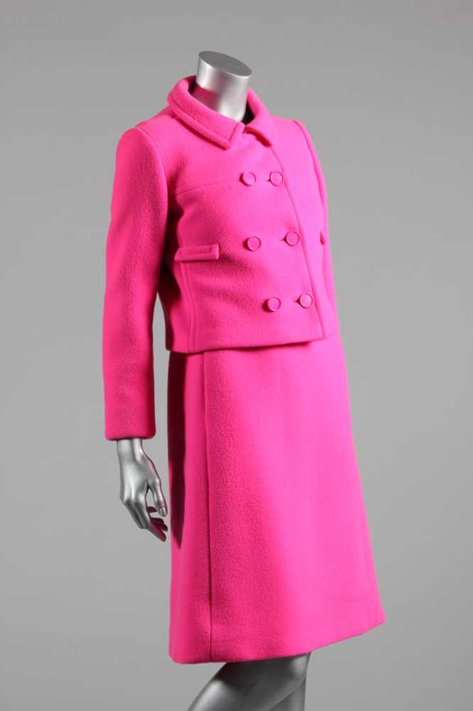 Lot 20 - A Marshall Field & Sons bubble-gum pink wool...