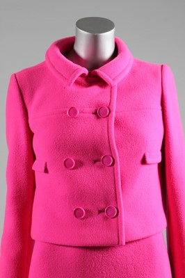 Lot 20 - A Marshall Field & Sons bubble-gum pink wool...