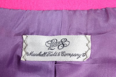 Lot 20 - A Marshall Field & Sons bubble-gum pink wool...