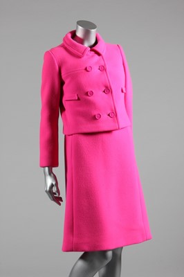 Lot 20 - A Marshall Field & Sons bubble-gum pink wool...