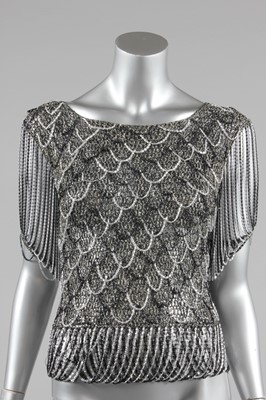 Lot 32 - A Loris Azzaro silver crochet and chain...