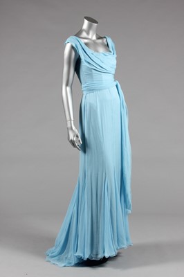 Lot 445 - A Dolce and Gabbana pale blue draped chiffon...