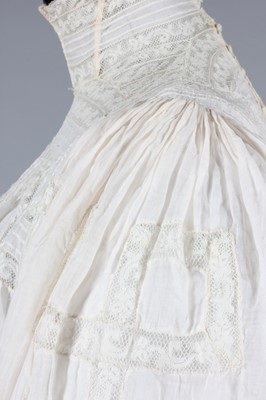 Lot 1 - A lawn and Valenciennes summer gown, circa...