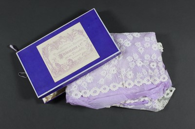 Lot 483 - A Carrickmacross lace bridal veil, late 19th...