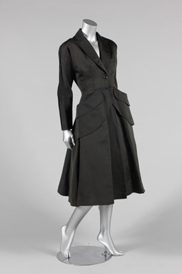 Lot 43 - A Christian Dior New York black silk faille...