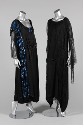 Lot 47 - Three black cocktail gowns and a bodice, circa...